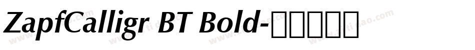 ZapfCalligr BT Bold字体转换